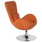 Merrick Lane Soro High-Back Egg Style Lounge Chair With 360° Swivel Metal Base